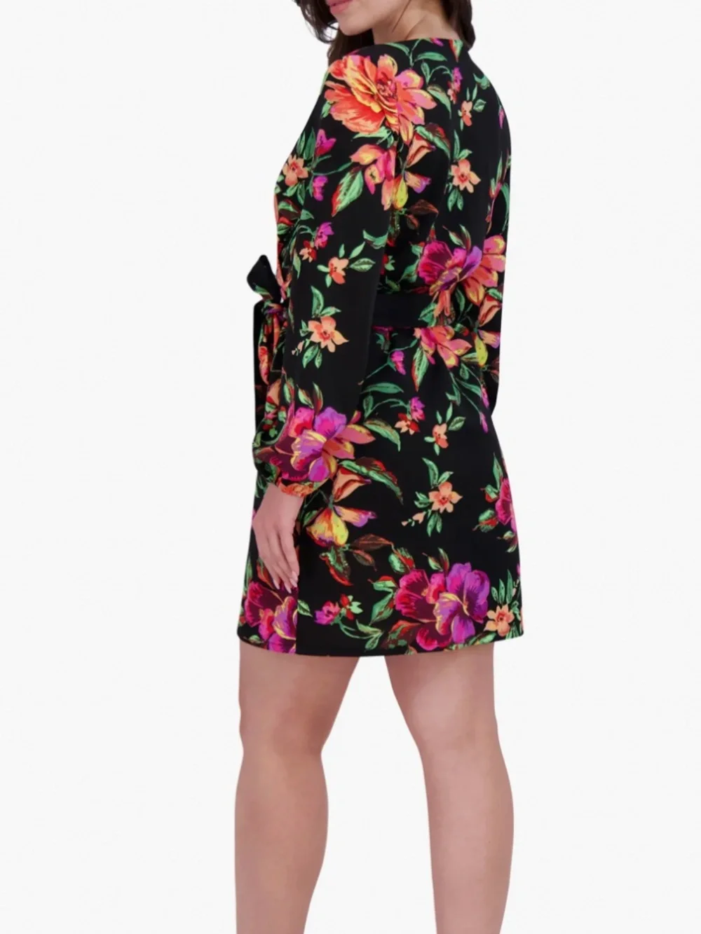 Siena NWT Floral Surplice V Neck Long Sleeve Dress Size 8
